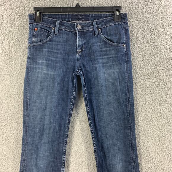 Hudson Womens Jeans Flap Pocket Slim Straight Pants Denim Sz 28 Low Rise - Picture 12 of 16